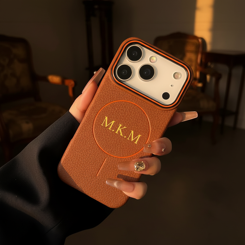Monogram Case — Brown